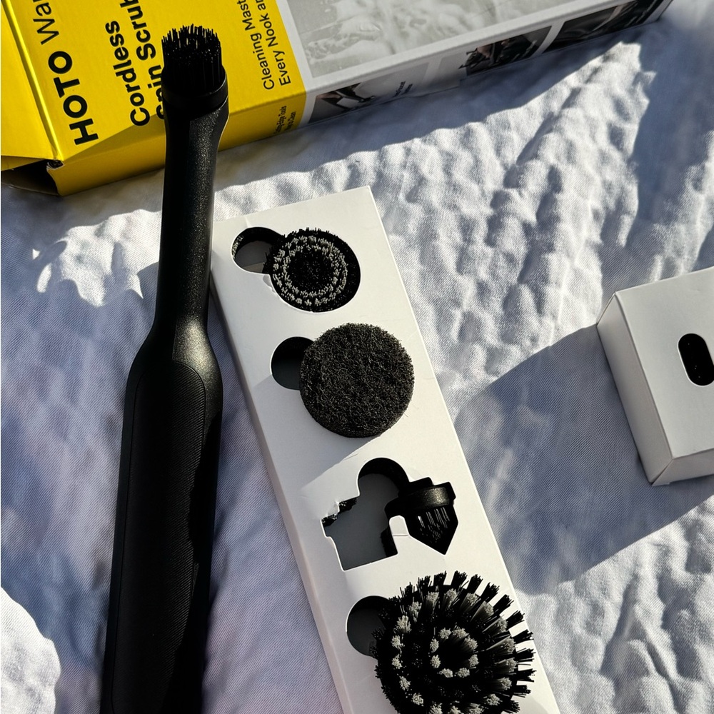 HOTO Cordless Spin Scrubber with Attachments - Picture 3 of 3